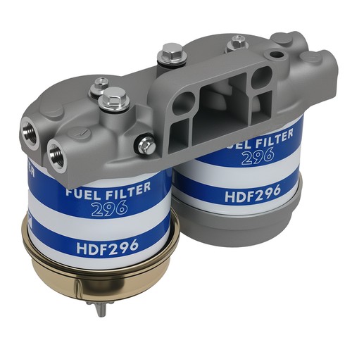 Dual fuel filter glass bowl - filter,